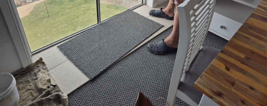 Water damage repair to walls and window frames, The Entrance North